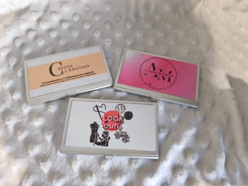 porte-cartes de visite personnalisé professionnel avec logo