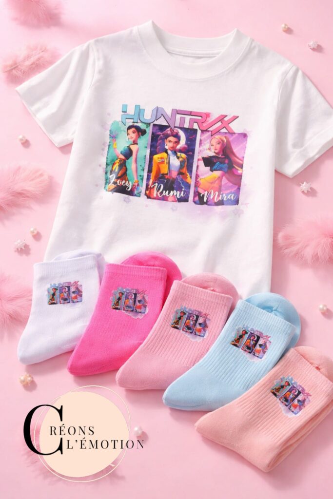 t-shirt personnalisé avec chaussettes coffret cadeau