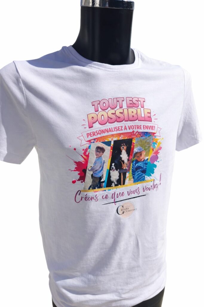 tee shirt personnalisé cadeau avec impression photo
